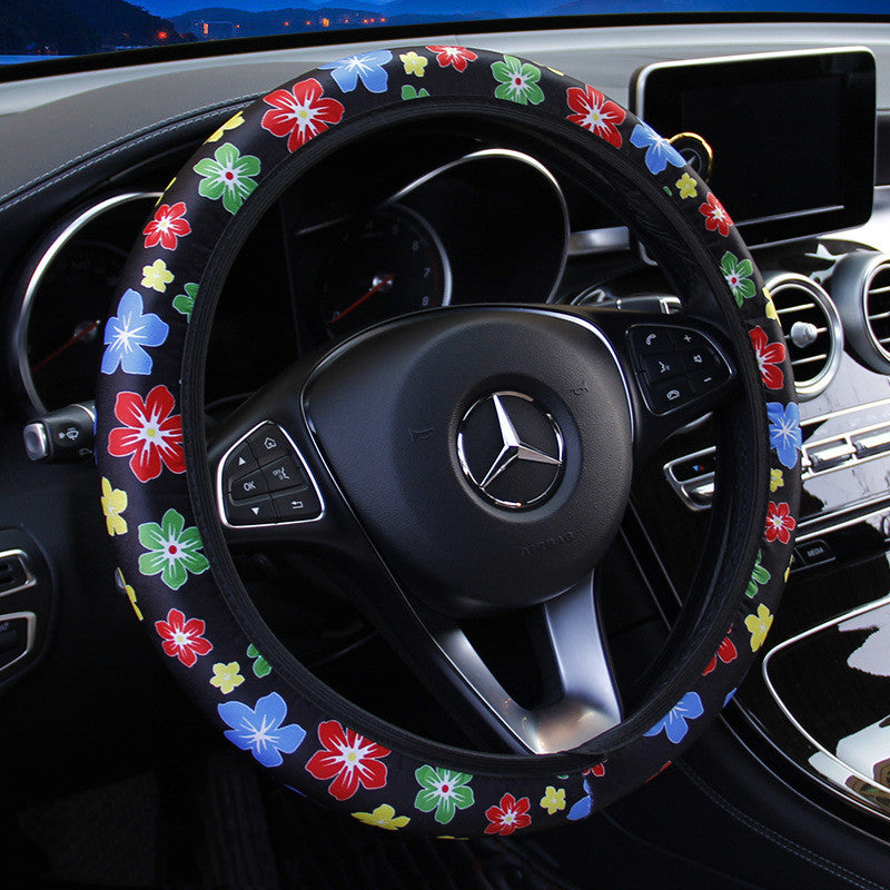 Beetle Printed Cloth Series Car Steering Wheel Cover